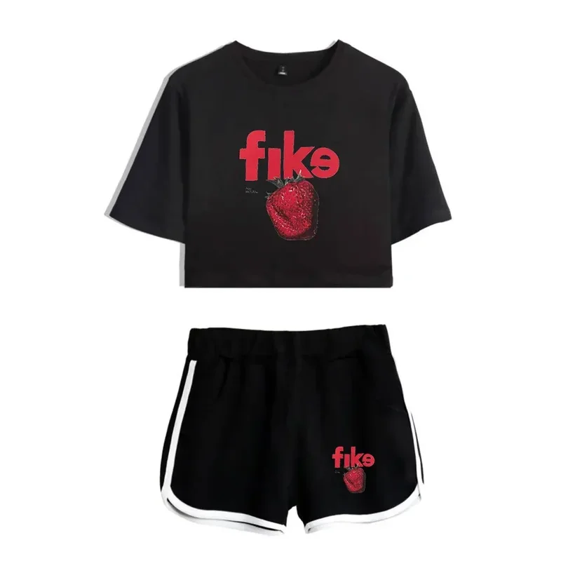 Summer Women's Sets Dominic Fike Merch Short Sleeve Crop Top   Shorts Sweat Suits Women Tracksuits Two Piece Outfits Streetwear