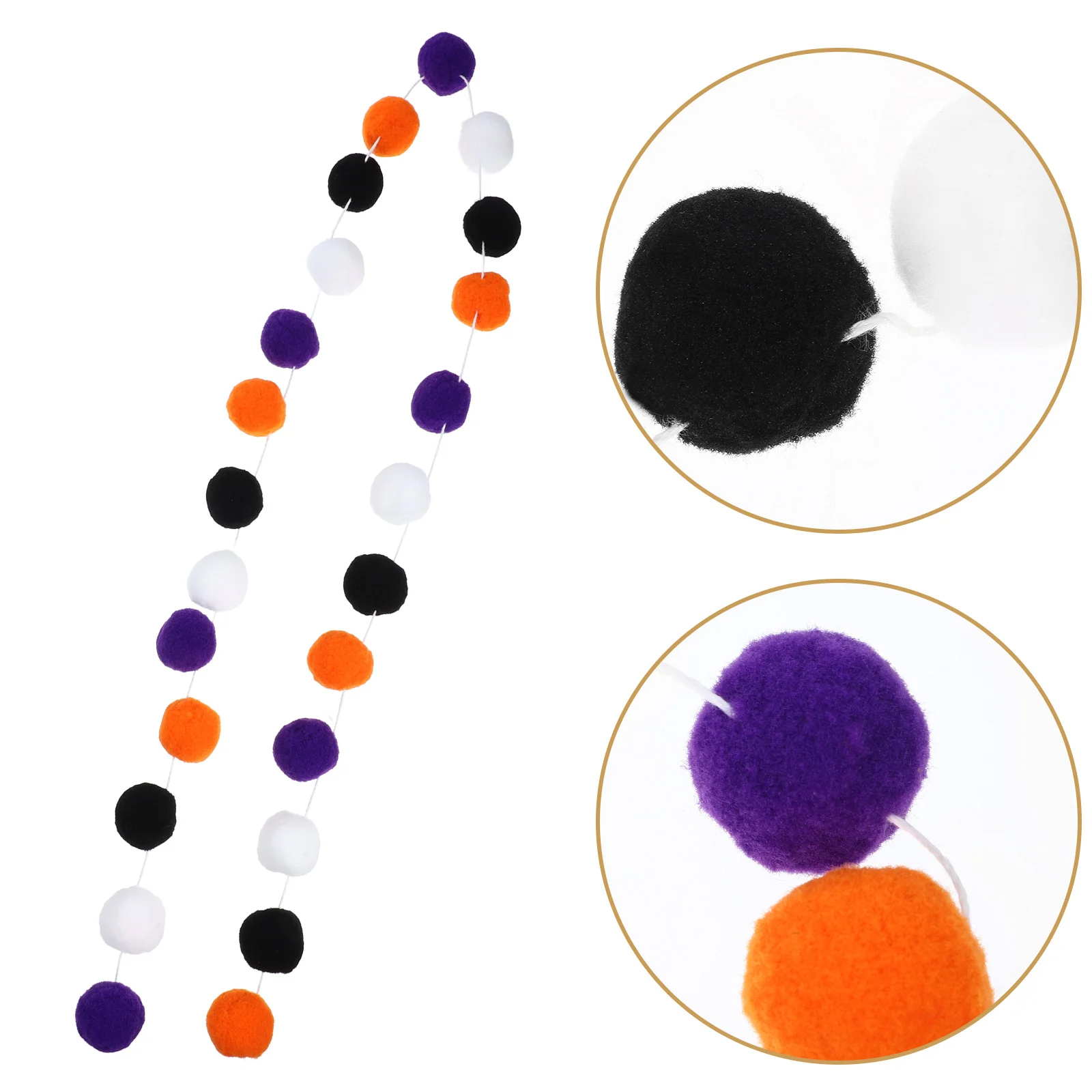 

Felt Ball Halloween Banner Reusable Party Hanging Decor Indoor Outdoor Festival Decoration String Flag Party Supply