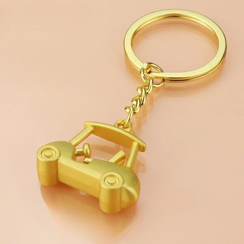 Golf Cart Keychain Men's Car Key Holder Women Bag Decor Pendant Charm Jewelry Gift for Sports Lovers