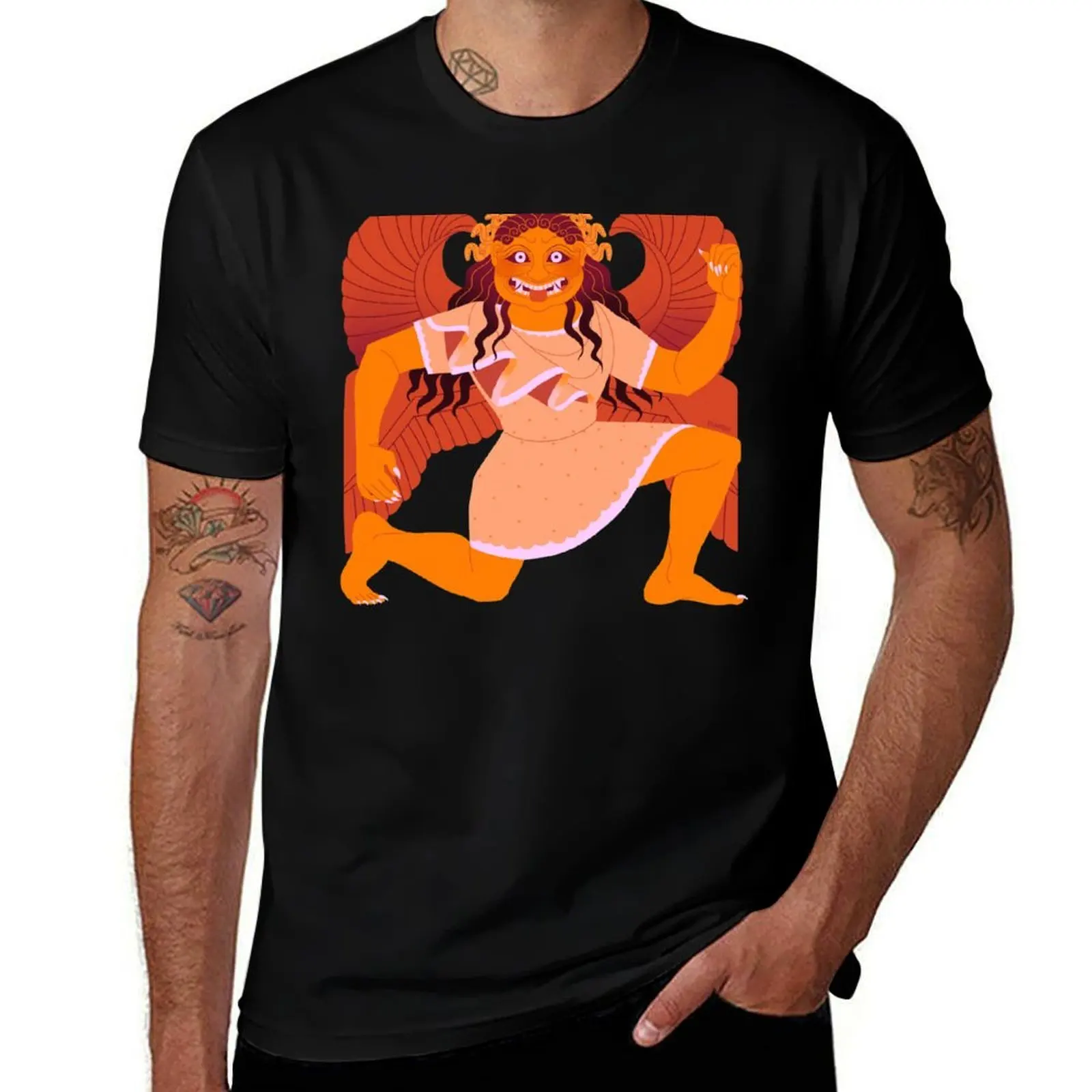 Archaic Gorgon - Orange T-Shirt Essential Solid Color T-Shirt