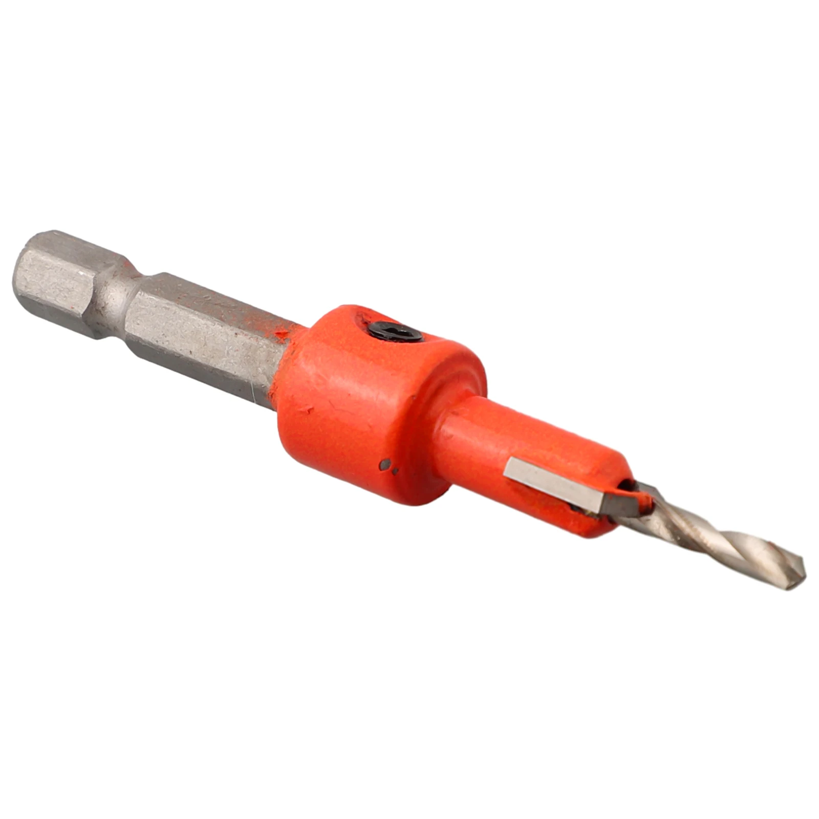 1pc Countersink Drill Bit for Woodworking Featuring Adjustable Stop Collar and 1/4 Inch Hex Shank for Precision Drilling