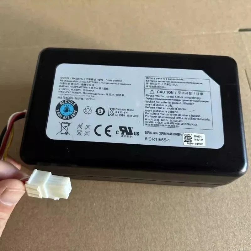 In Stock  For Samsung VR10M701PUW VR10M702PUW VR10M703PWG VR1GM7020UG VR20J9020U 21.6V 38.88WH DJ96-00193C Robot Vacuum Cleaner