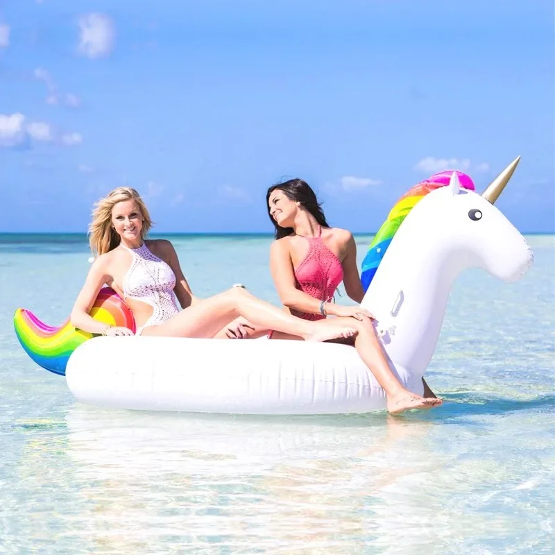 

Unicorn Inflatable Toys Summer Outdoor Water Park Multiple People Swimming Lounge Chair with Handle Inflatable Floating Mattress