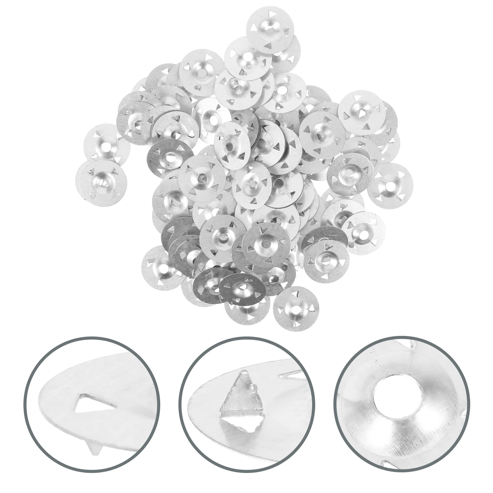 

100pcs Foam Insulation Washers Metal Fixing Fasteners For Foam Board Load Washer Replacement Reusable Sturdy Easy Installation