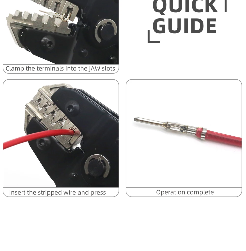 CLN-68B 0,08-1,5mm² Offene Kabelschuhzange (28-16AWG) für JST, DuPont, Molex, PH2.0 XH2.54 3.96 4.2mm Rastermaß – Detail 9