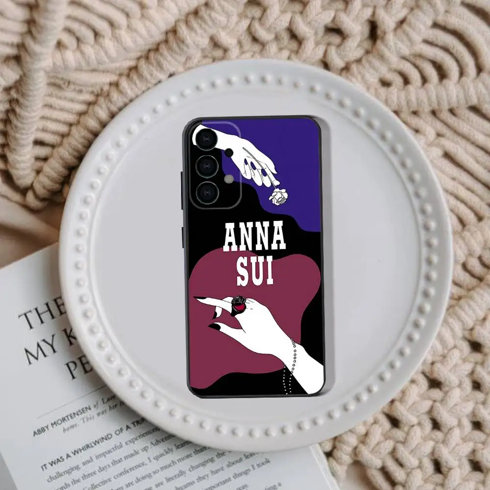 Funda de teléfono de marca A-ANNA S-SUI para Samsung Galaxy A73,31,32,72,41,53,52,71,22,5G,Note,J7,8,9 funda negra suave