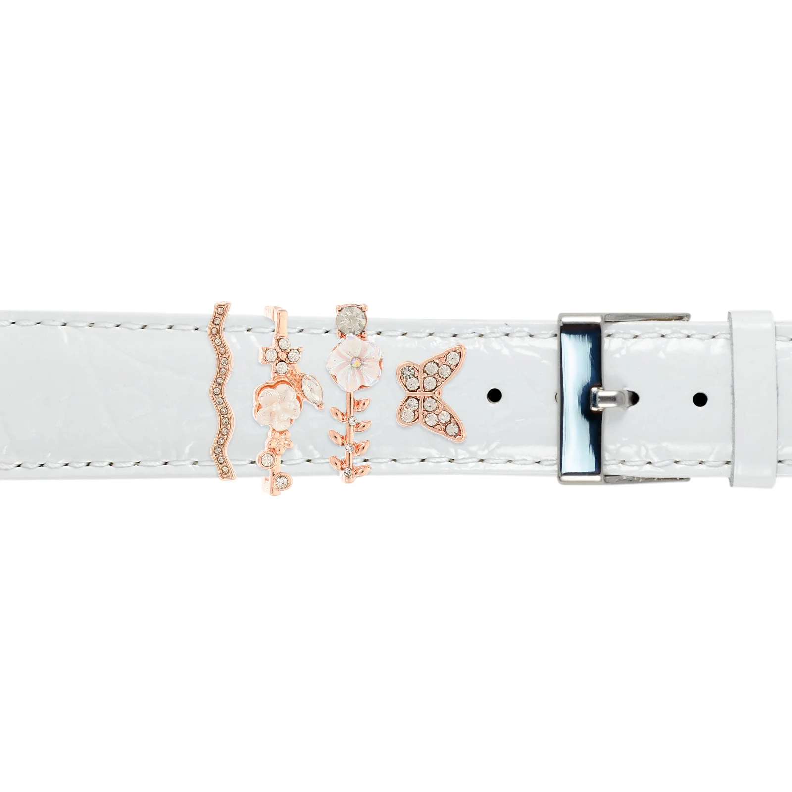 

4 шт. ремешок для часов подвески маленький металлический ремешок для часов кольца украшения со стразами легкие прочные аксессуары для умных часов