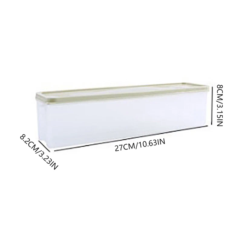 Noodle Storage Box With Sealed Cover Kitchen Noodle Spaghetti Container Cereal Preservation Storage Box Refrigerator Storage Box