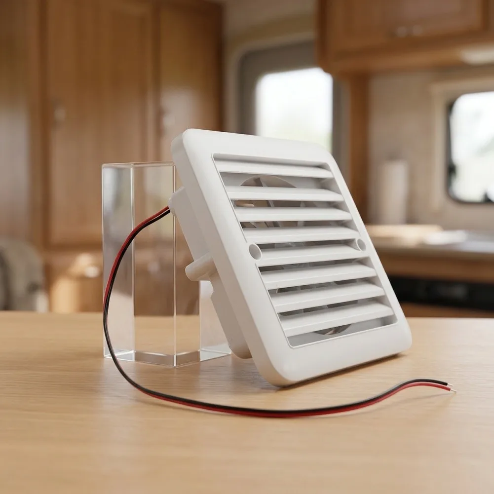 12V RV Vent Fan Strong Wind Exhaust Fan Durability Against Elements Hassle-free Addition One Way Ventilation Exhaust Fan