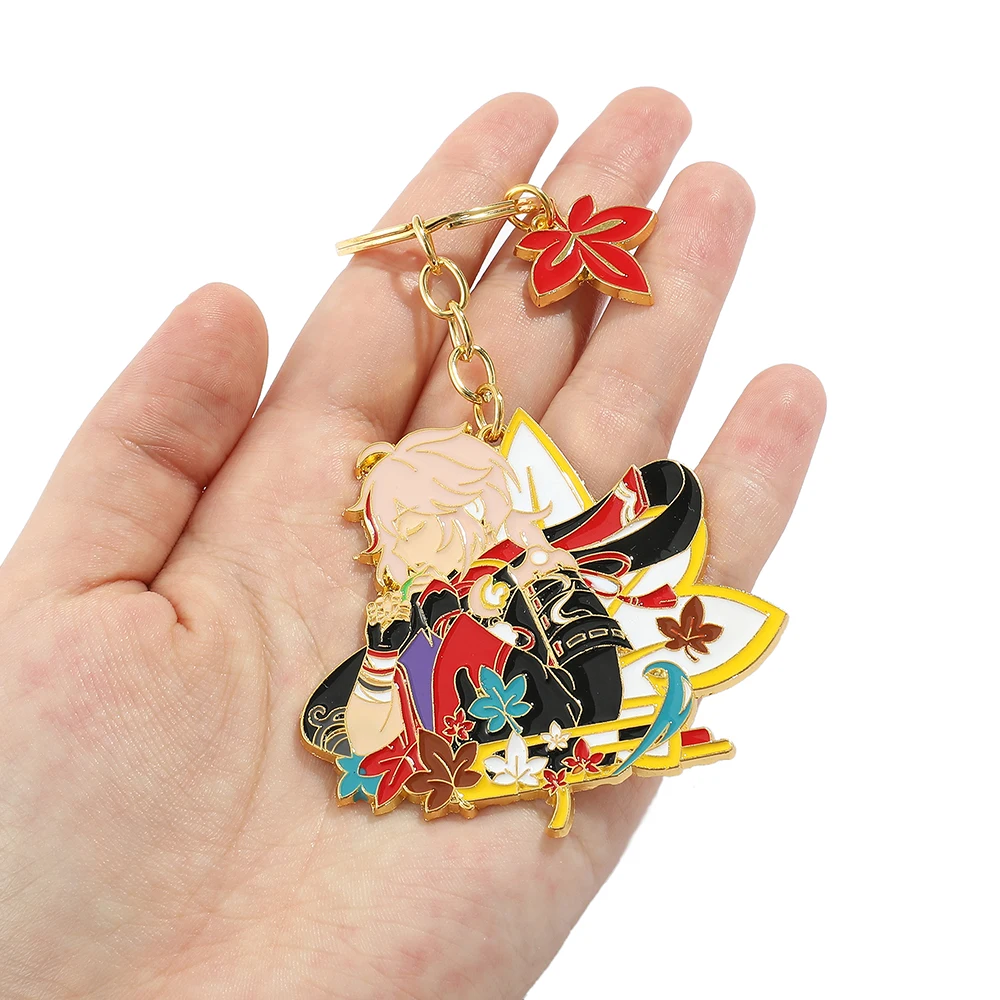 Game Keychains Genshin Impact Zhongli Scaramouche Diluc Fans Jewelry Cosplay Accessories Cute Bag Pendant Friend Gifts