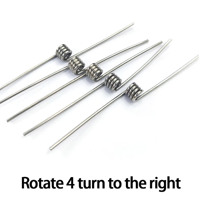 5 Buah Kawat Pegas Rotasi Kanan Diameter 1.2Mm Pegas Torsi Kanan Kembali dan Reset Putaran Pegas Berbentuk V 1/2/3/4/5 Putaran 304SUS