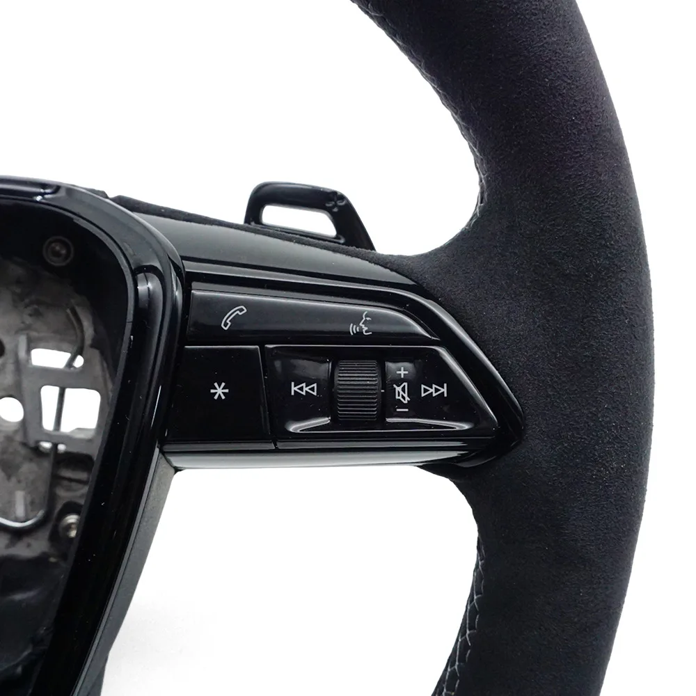 Geeignet für Audi A6C8A7RS, Standard-Matt-Carbonfaser-Lenkrad mit Halbklappmechanismus und Knopfbedienung, inklusive beheiztem Lenkrad. – Detail 5