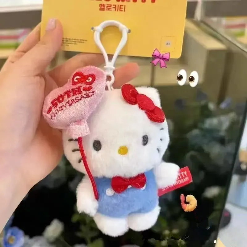 

New Style 50th Anniversary Sanrio Balloon Hello Kitty Limited Edition Bag Pendant Keychain Girlfriend Backpack Girl Gift Pendant