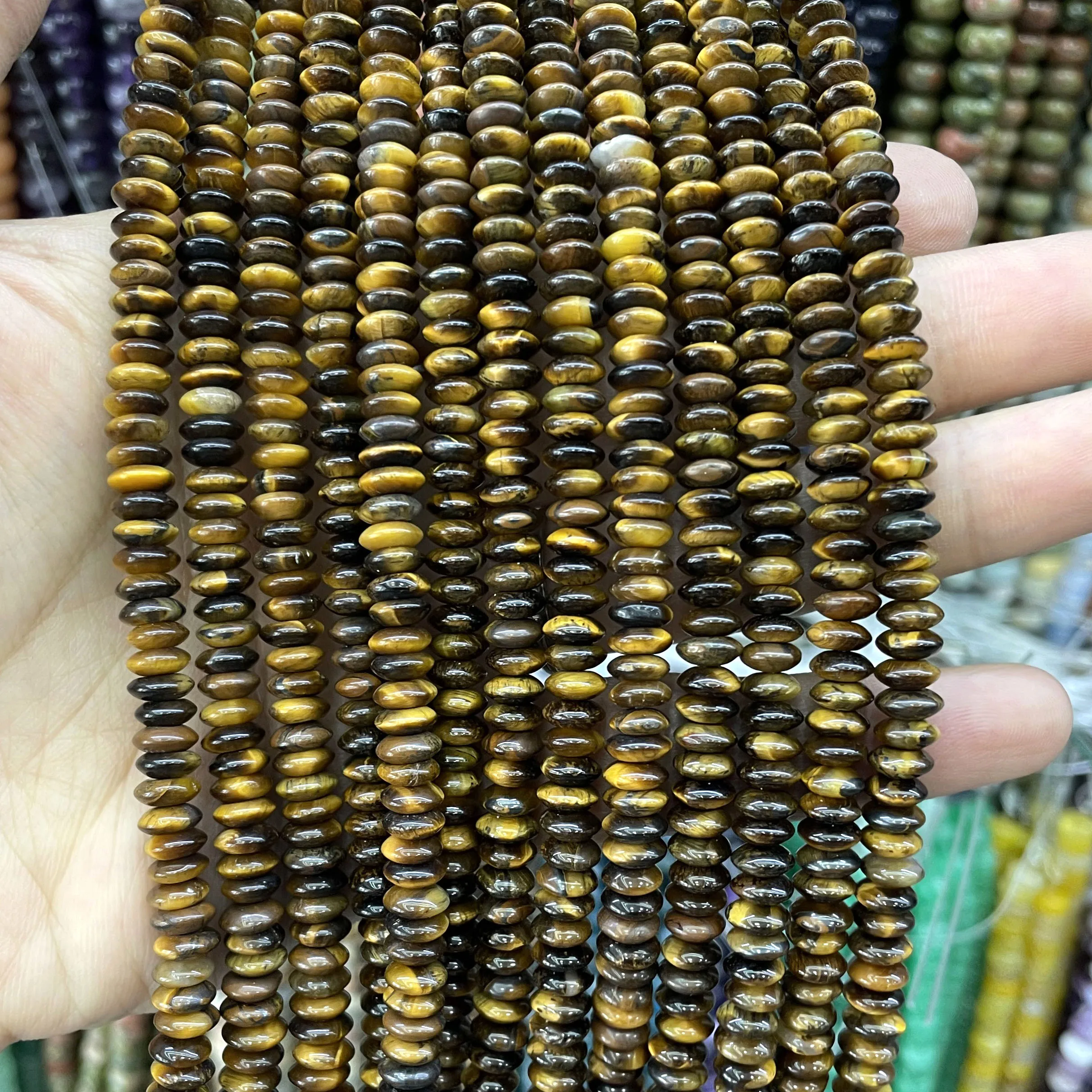 3X6MM Naturstein Rondelle Quarz Achat Türkis Runde Zwischenperlen für Schmuckherstellung DIY Armband Halskette Zubehör – Detail 18