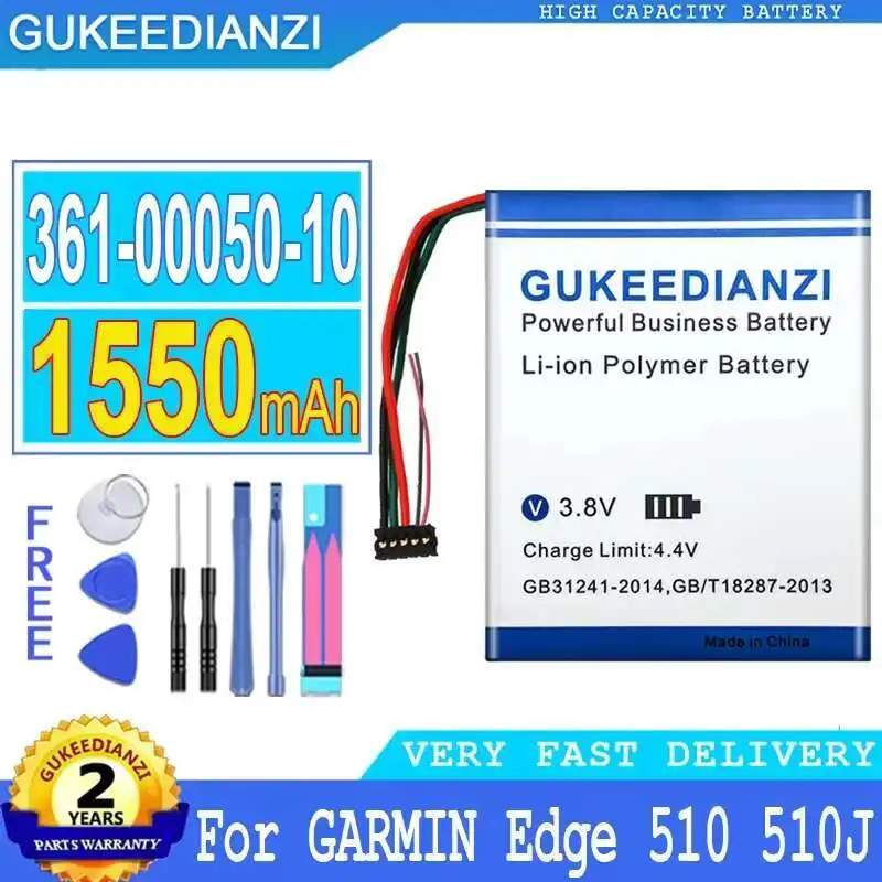 

1550Mah Gps Battery Long-Lasting Performance For Garmin Edge 510 510J High Capacity 361-00050-10