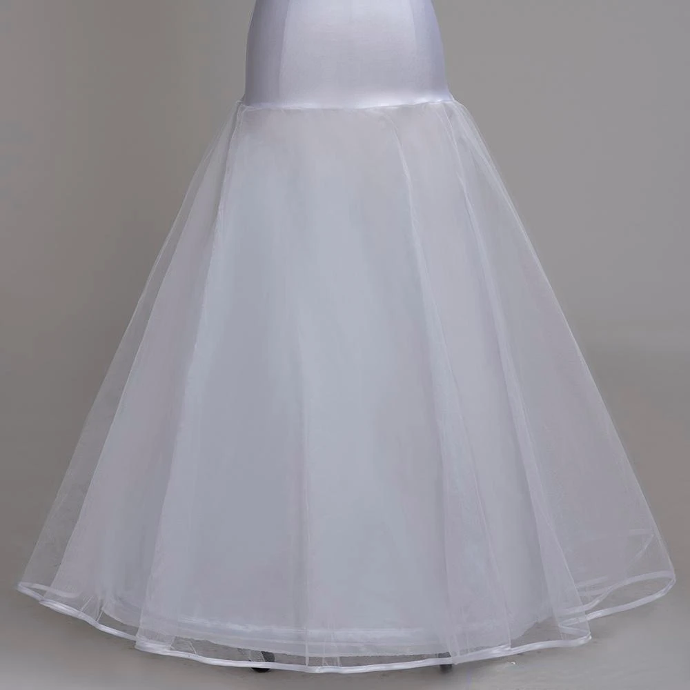 1 Lingkaran A Line Satu Tulle Putih Satin Edge Pernikahan Rok Pernikahan Aksesoris Crinoline Rok Pernikahan Rok CPA1338