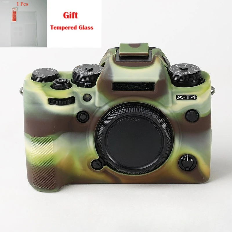 Camera Bag Photography Accessories For Fujifilm XT4/XT-4 soft rubber Silicone Case X-T4  + free tempered film