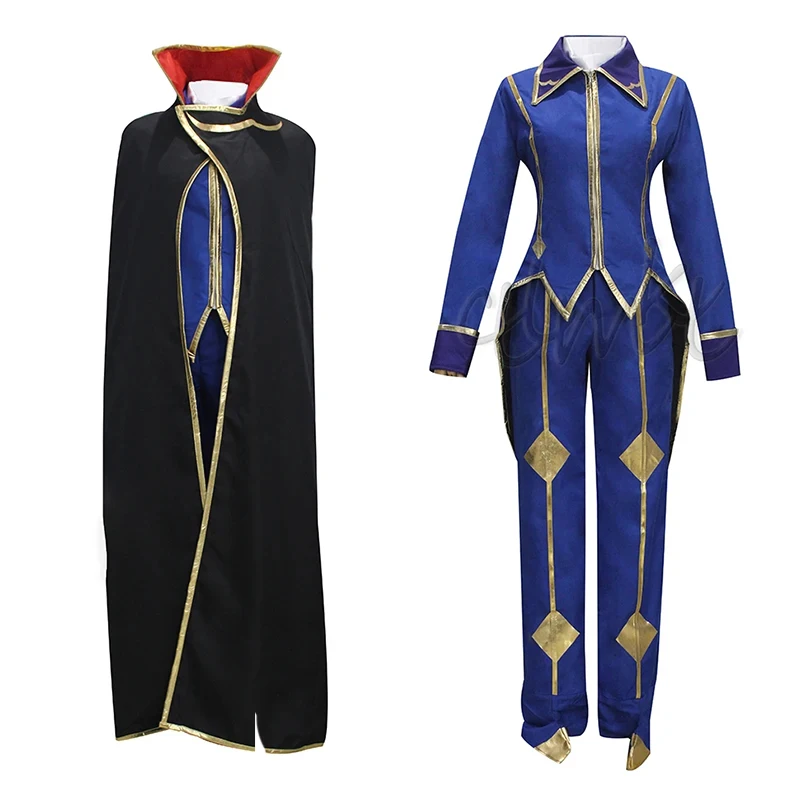 

Zero Lelouch Cosplay Purple Mens Costume Outfits Suit For Men Women Uniforms