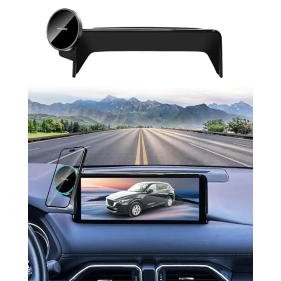 

Phone Holder for Mazda CX-5 CX5 2021-2025 Accessories 10.25-Inch Screen Fixed Clip, Car Phone Mount Compatible with MagSafe, Ma