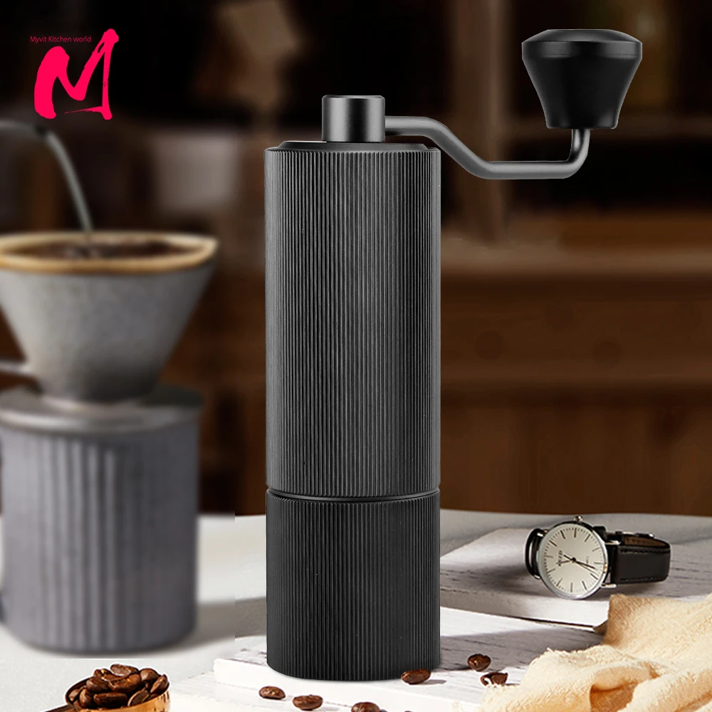 

Aluminium Portable Grinder Manual Coffee Bean Grinders Stainless Steel Burr Mill Espresso Hand Crank Kitchen Cafe Accessorios