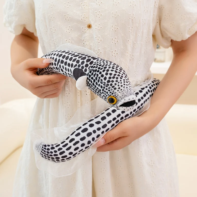 Simulatie Snake Conger Eel Pluche Pop Zacht Streak Speelgoed Schattige Cartoon Dieren Kussen Verjaardag Kerstcadeaus voor jongens en meisjes