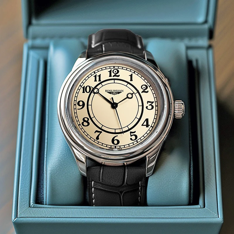 ساعة يد رجالية عصرية كلاسيكية من الجلد كوارتز تناظرية للأعمال هدية عيد ميلاد ديكور يومي
