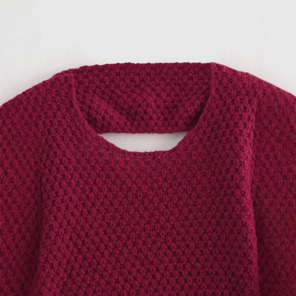 

Women's Backless Knitted Tether Top European And American Street Fashion Autumn Winter New