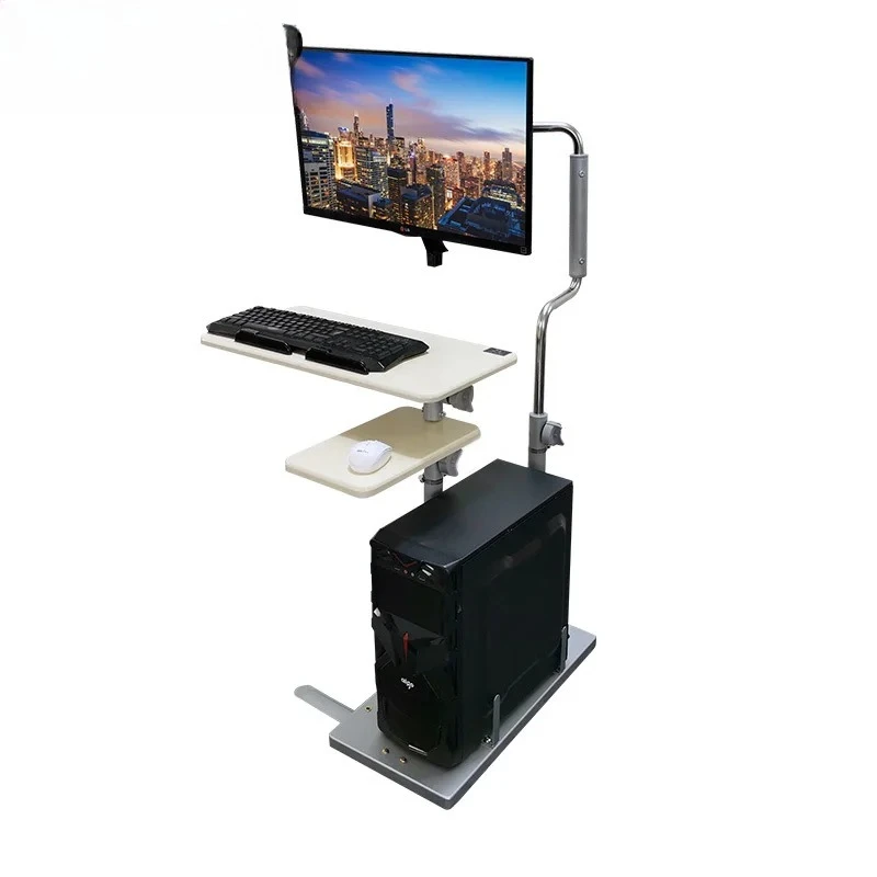 Bedside desktop computer table Household folding lifting Lazy Simple computer Mobile cockpit suspension bracke