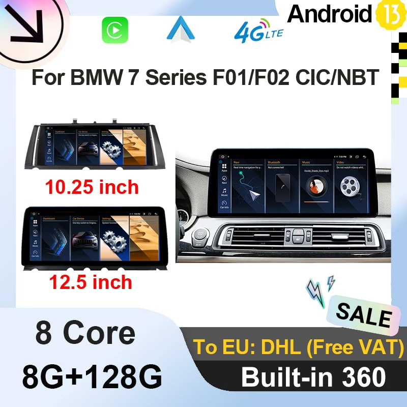 

Автомагнитола Android13 128G 1920 для BMW 740 серии F01 F02, автомобильный DVD-плеер, мультимедийный монитор, сенсорный экран, GPS-навигация, камера 360