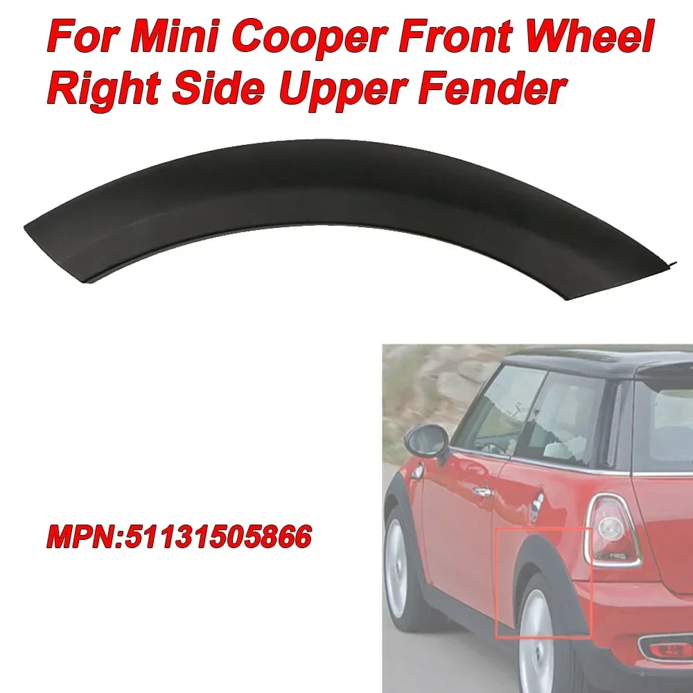 

1pc Car Arch Cover Front Wheel Right Side Upper Fender Arch Covers For Mini Cooper 2002-2008 51131505866