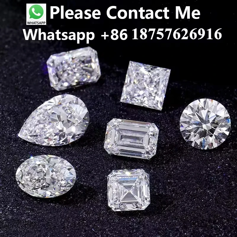 CVD HPHT 0.5-5CT مختبر الماس DEF VS-VVS جولة IGI GIA شهادة سوبر الأبيض نمت حجر الماس لصنع المجوهرات