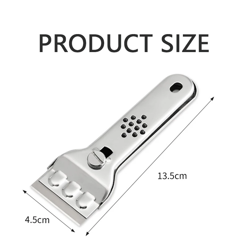 Stainless Steel Cleaning Scraper Blade Glass Kitchen Ceramic Tile Decontamination Scraper Wall Floor Paint Scraper Tool Knife