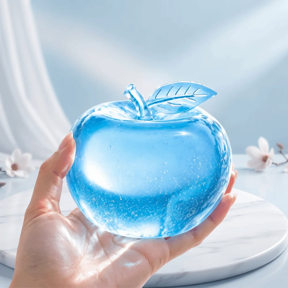 Soft Fruits Squishy Toys Crystal Transparent Squeeze Toys Slow Rebound Green Simulated Fruit Squishy Toys Christmas Gift