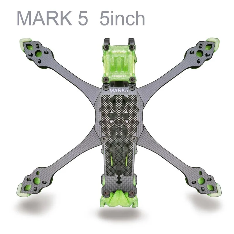 

MARK5 Mark 5 5inch FPV Carbon Fiber Frame 225mm 5mm Arm for Air Unit Vista Aerial Analog Camera FPV Freestyle RC Racing Drone