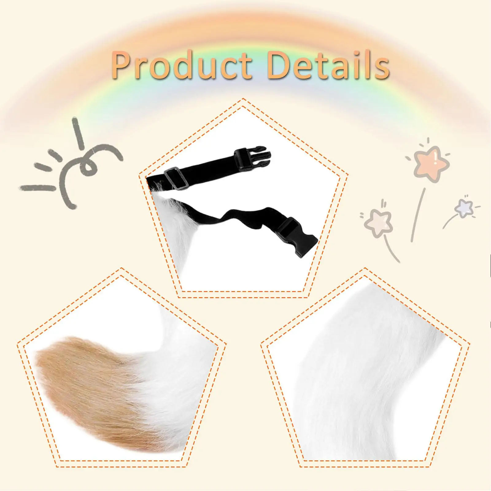 Animals Tail Cosplay Prop Decor Lolita Cosplay Costume Accessories Fancy Dress for Performance Adults Kids Halloween Night Club