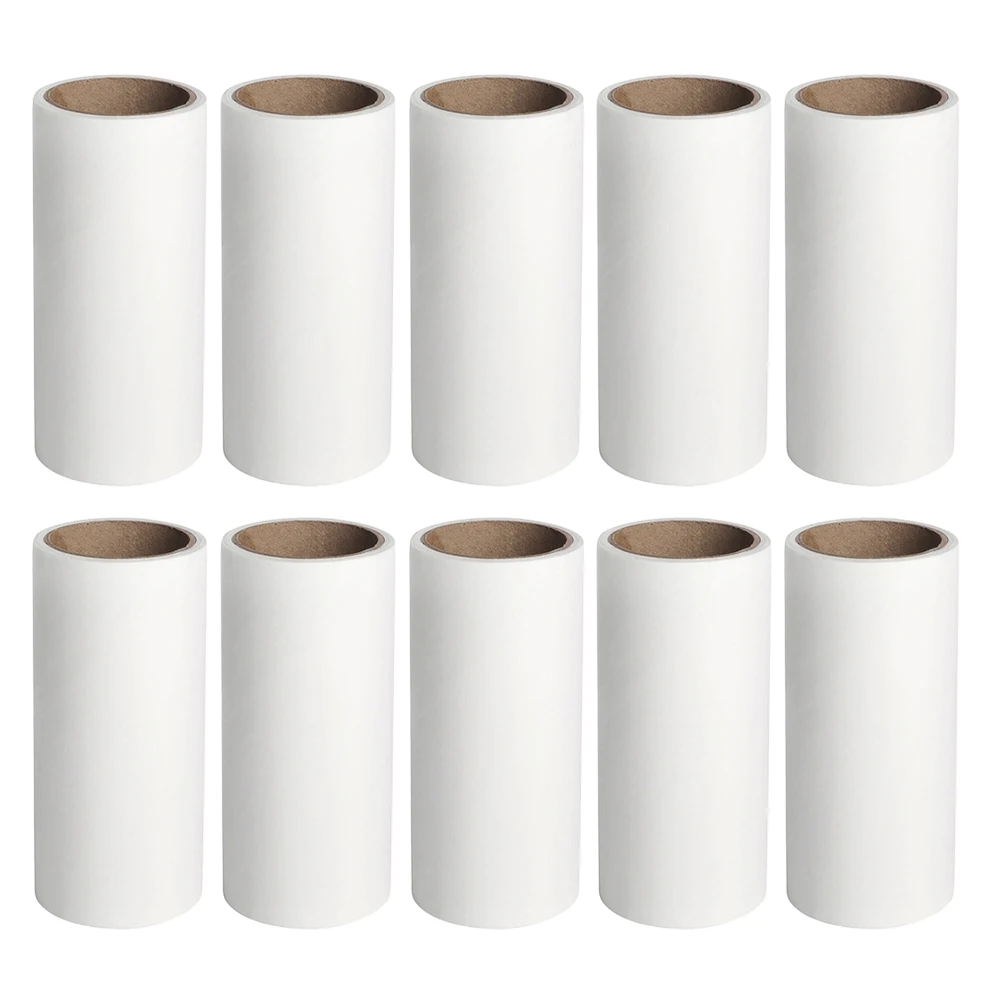 

10pcs Lint Roller Set Sticky Remover Adhesive Sheets Pet Hair Cleaning Tool for Clothes Floor Bed Reusable Replacement