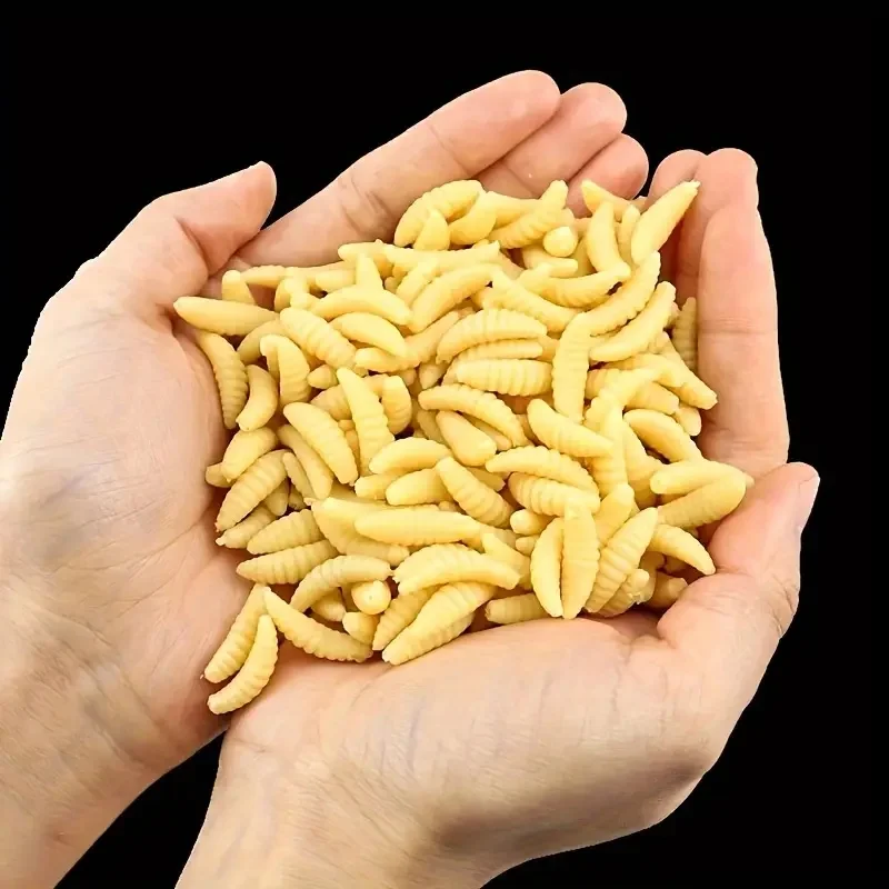 100/50/20 piezas señuelos de pesca de gusano de simulación, cebo de gusano suave biónico Artificial de 2cm/0,79 pulgadas, aparejos de pesca