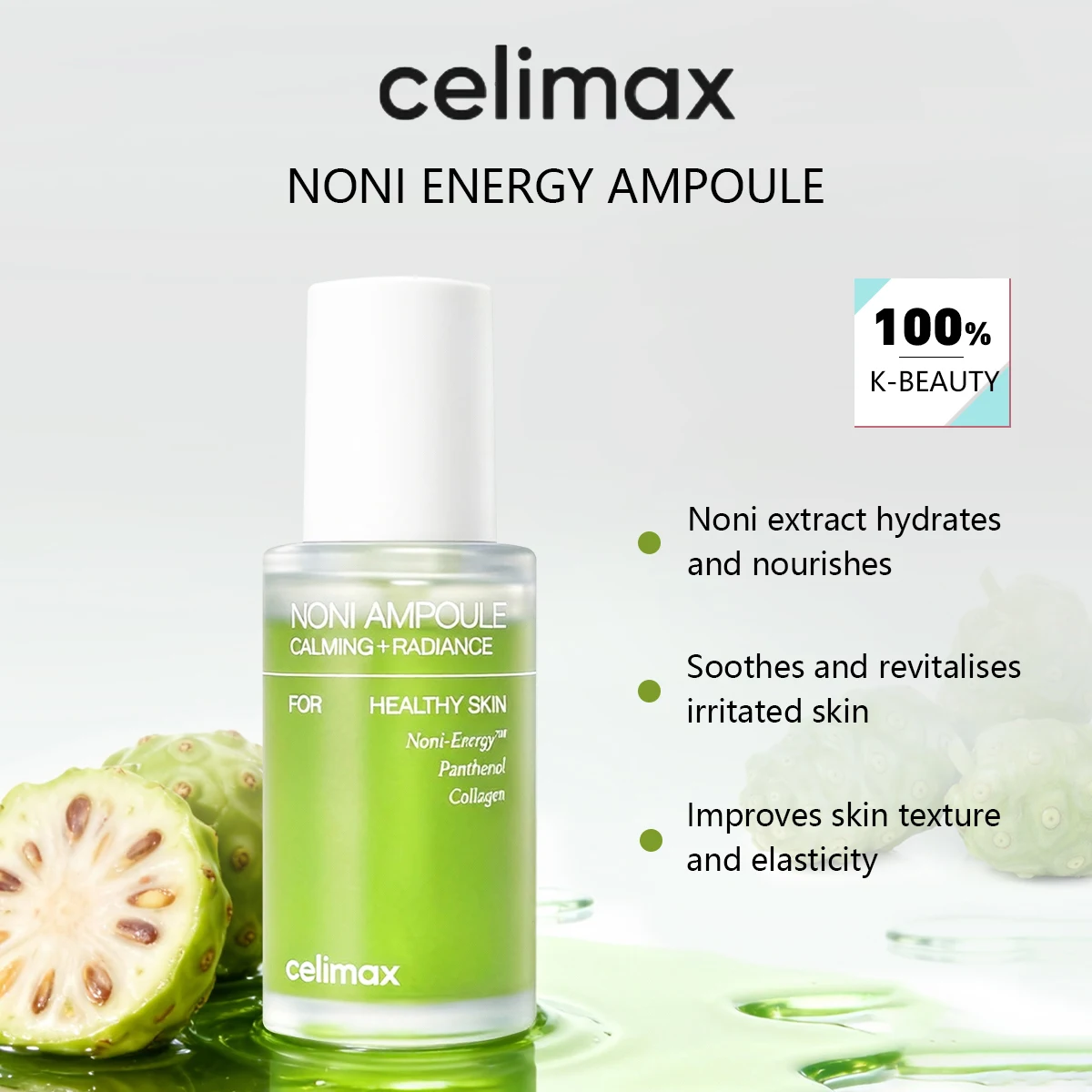 

Celimax The Real Noni Energy Ampoule 30mL,Skin Calming&Irritation Relief,Moisturing&Fast Absorbing,Korean Skincare,Korean Makeup