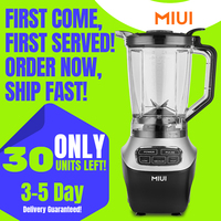 MIUI Kitchen Food Grinder Blender Smoothie Juicer Large Capacity Home Cooking Machine Mixer with Pulse Mode BPA Free Anti-Slip