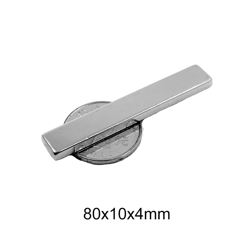 80x10x4 Block Strong Magnet 80mm x 10mm x4mm For Home Refrigerators, Offices DIY 80x10x4mm Powerful Magnet 80*10*4