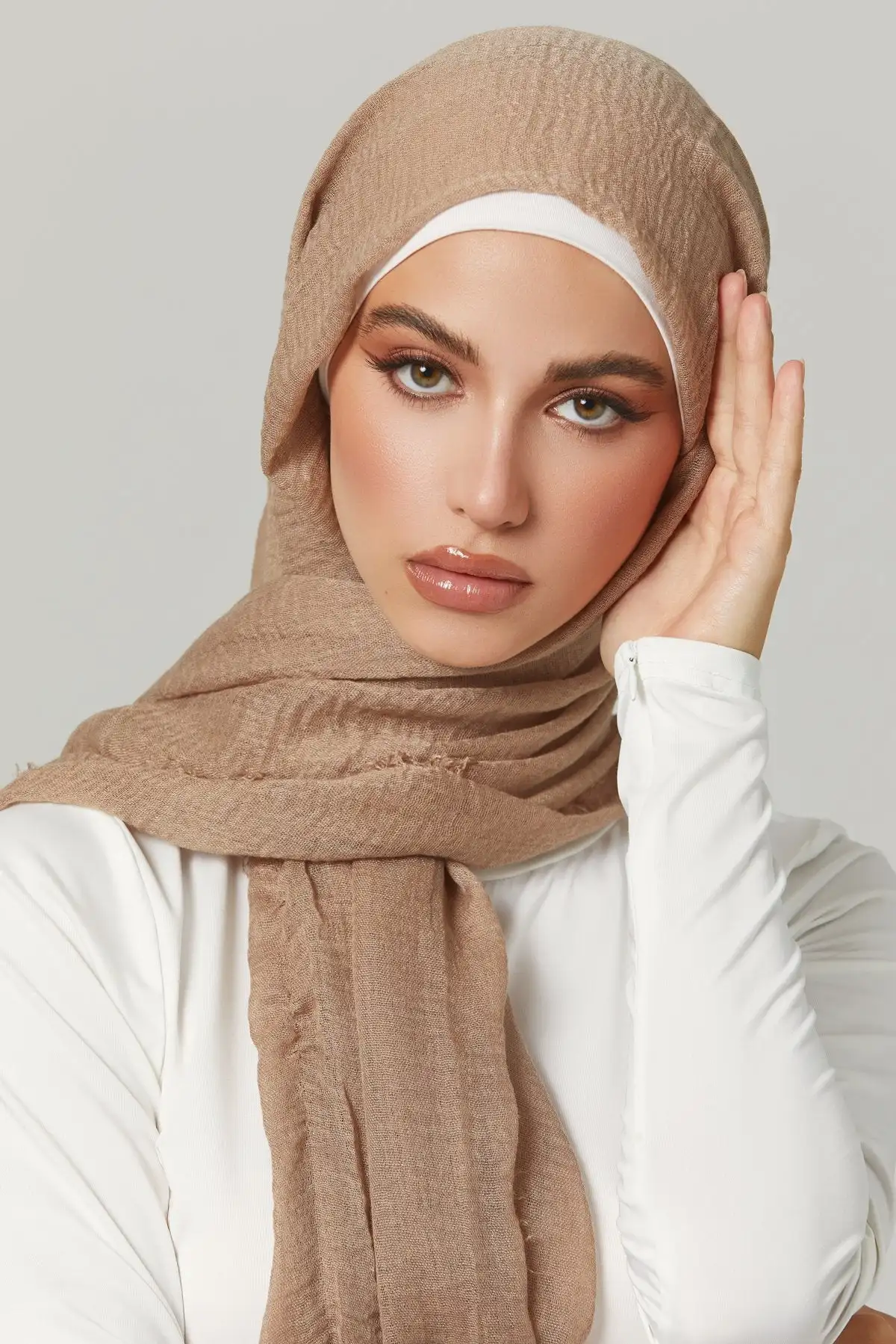 Bufanda de Hijab Lisa plisada de 1 a 61 colores para mujer, turbante musulmán sólido de burbujas, bufandas antiarrugas, velo, bufanda de ondulación,