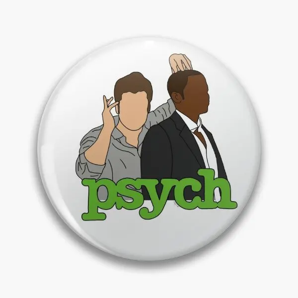 Psych Shawn Gus  Soft Button Pin Gift Hat Decor Lover Brooch Women Jewelry Metal Funny Cartoon Fashion Cute Clothes Lapel Pin