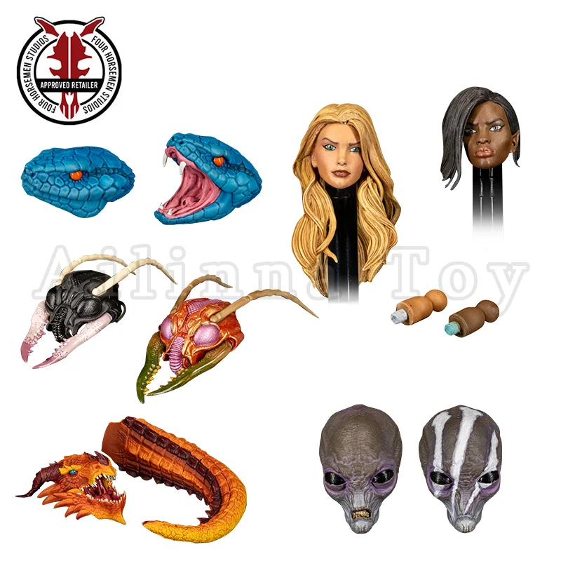 Figura de Acción de 6 Pulgadas (1/12) de Four Horsemen Studio, Cosmic Legion Greyborn Sphexxian, Paquete de Personajes Cósmicos