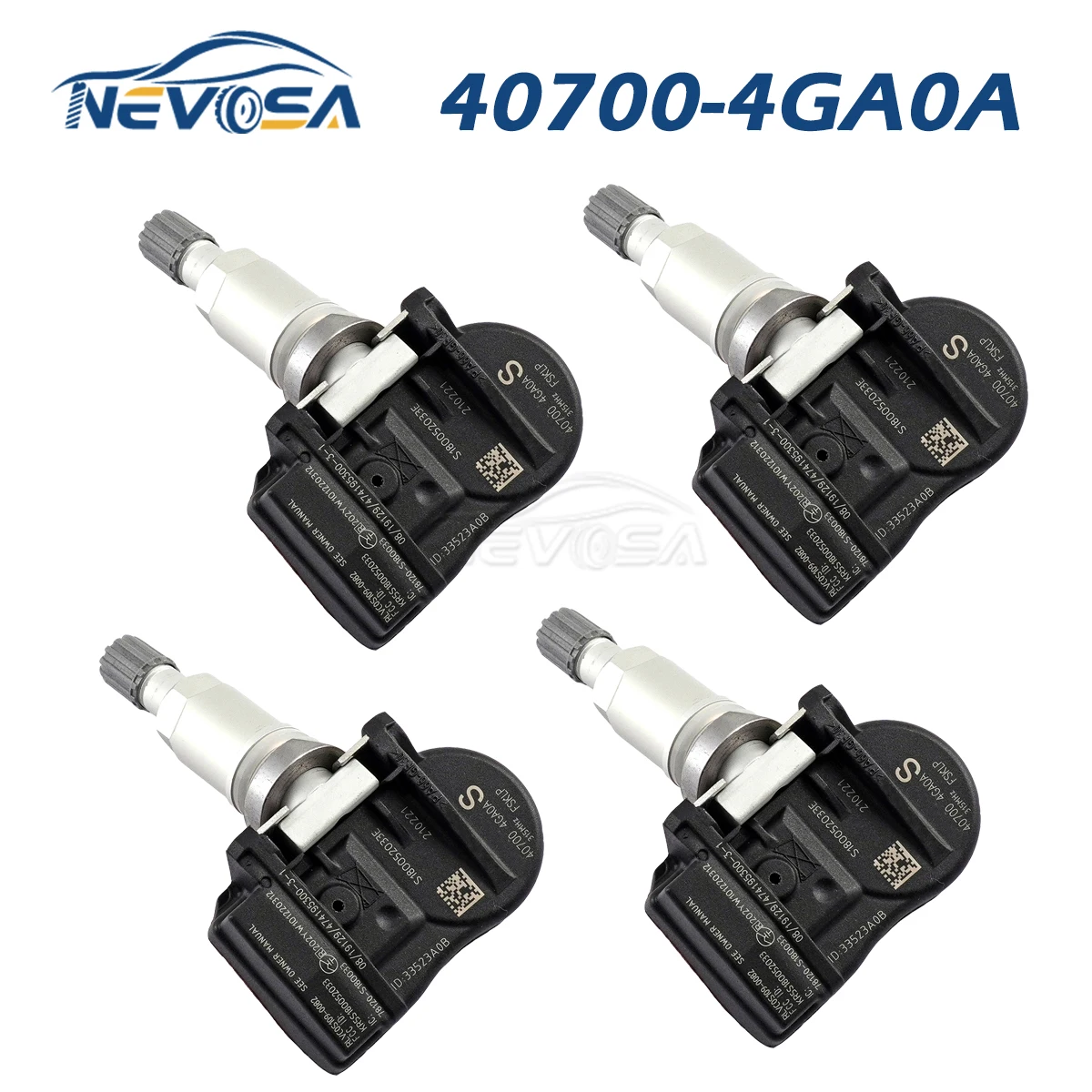 NEVOSA 40700-4GA0A TPMS Sensor For Infiniti Q50 2013-15 Nissan Skyline 2014-20 407004GA0B Tire Pressure Monitoring System 4PCS