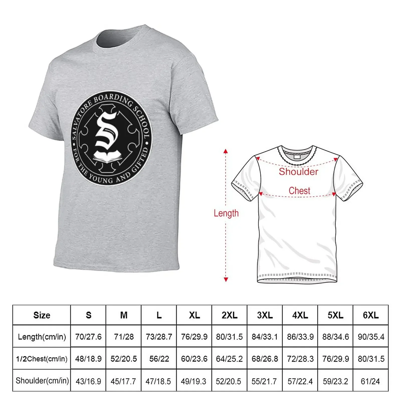 Salvatore Boarding School logo T-Shirt shirts graphic tees plain animal prinfor boys black t-shirts for men