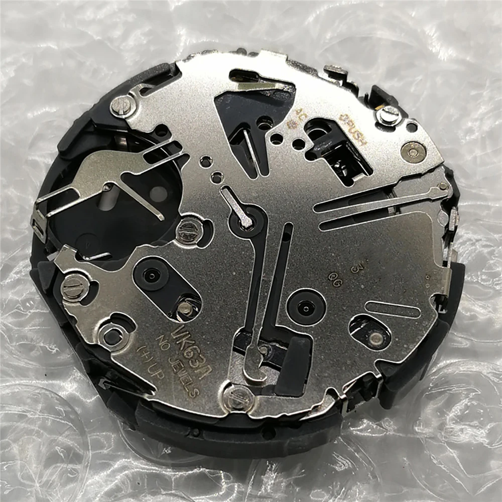 High Quality Chronograph Watch Movement for VK63A Quartz Movement Repair Part Six Pin 3 O'clock Single Calendar VK63 Movement