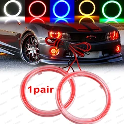 2 pezzi COB Angel Eyes Led Halo Rings Car moto faro fendinebbia 60 70 80 90 95 100mm 110mm 120mm bianco blu rosso verde 12V
