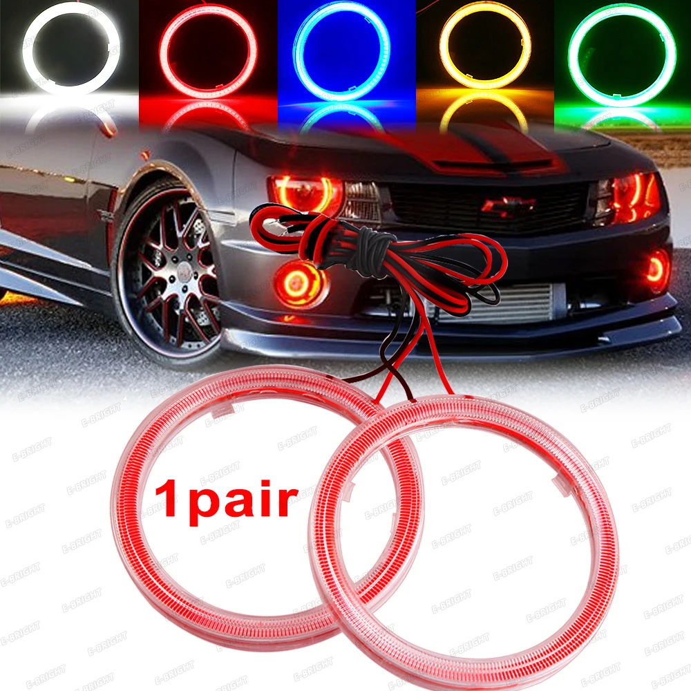 2P 9V-30V Angel Eyes COB Led Halo Rings Światła Przeciwmgielne do Samochodu Motocykla Skutera Reflektor 60 70 80 90 95 100 110 120mm Biały Czerwony Zielony