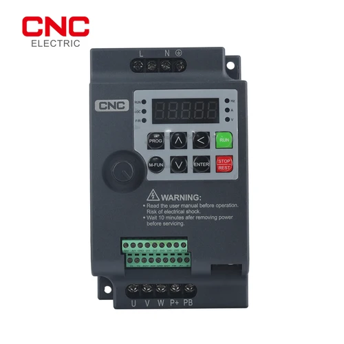 Unidad de frecuencia Variable, convertidor de frecuencia VFD, Mini inversor, controlador de velocidad para Motor trifásico, CNC AC 220V/380V 0,7/1,5/2,2 kW
