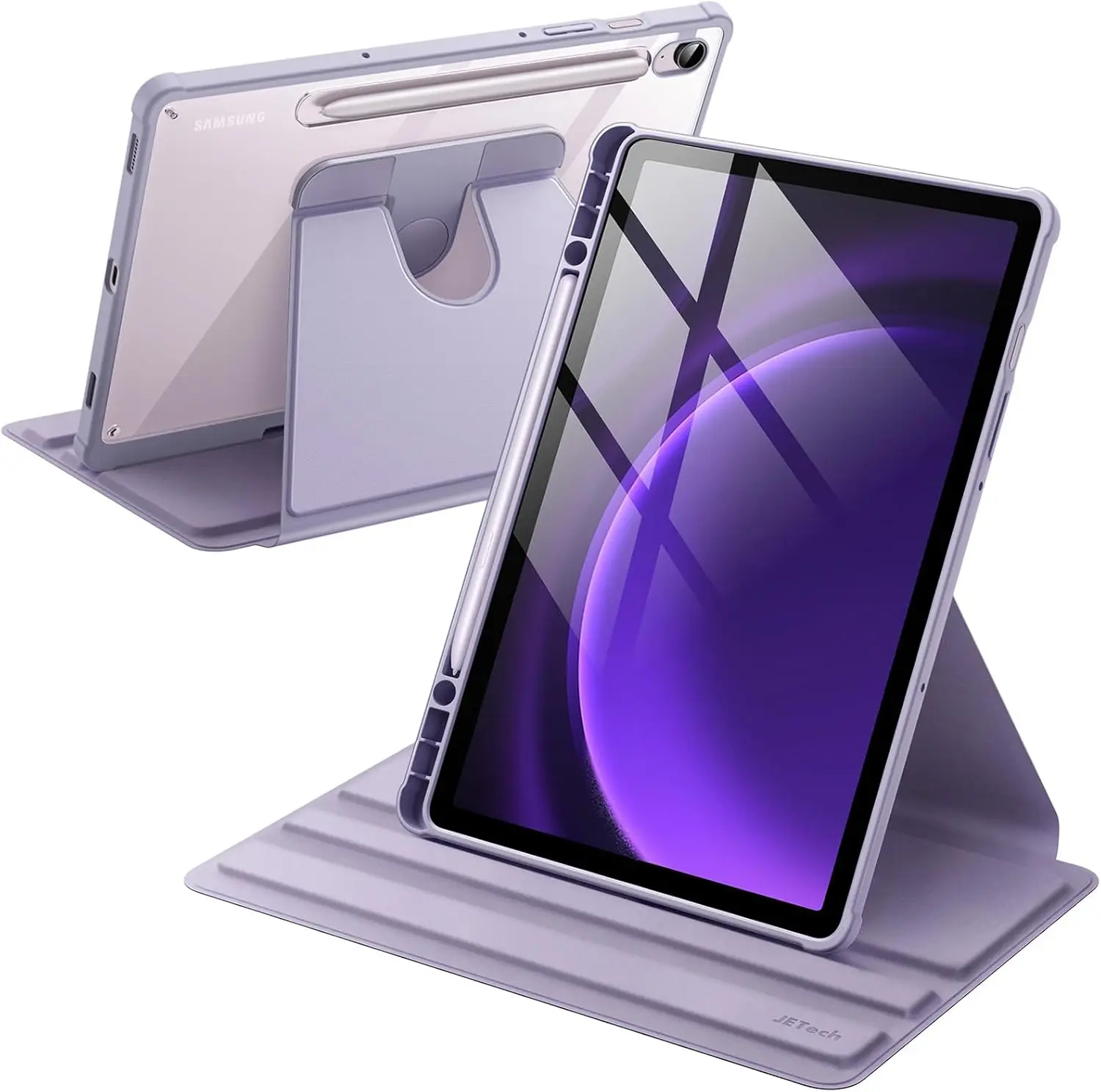 

For Samsung Galaxy Tab S10 FE/S9 FE 10.9inch/Galaxy Tab S9 11inch Case with Pen Holder 360 Degree Rotation Stand Auto Wake/Sleep